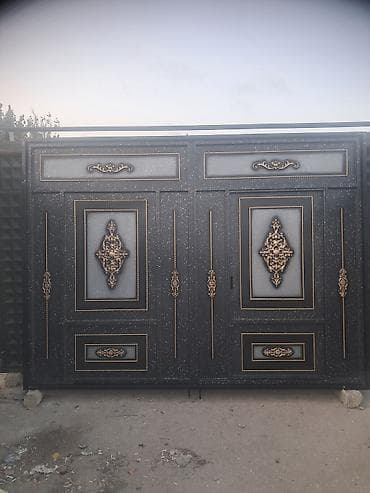 dekor ev: Dekorativ dəmir darvaza - Material: möhkəm metal konstruksiya - Rəng — 1