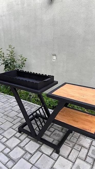 tarsofka boya: Metall manqal masası və bişirmə stansiyası - Material: qalın divarlı — 1