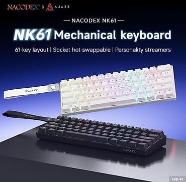 asus rog 5: NK61 red switcdi çox az sayıda qalıb ve tek qara rengi qalıb çox ucuz — 1