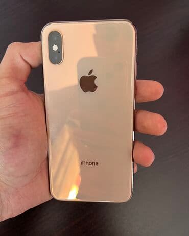 iphone x irshad: IPhone Xs, 64 GB, Qızılı, Zəmanət, Simsiz şarj, Face ID — 1