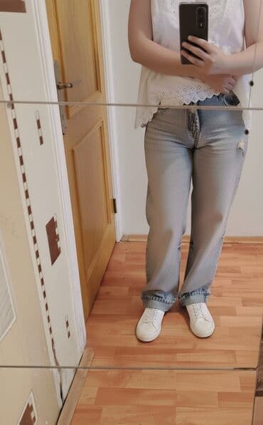 cins pencekler instagram: Джинсы, Stradivarius, XS, цвет - Синий — 1