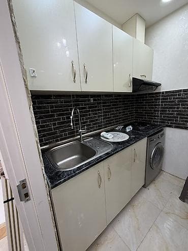 divar şkafı: Mətbəx mebeli dəsti – L şəklində, işıqlı və funksional dizayn - Üst — 2