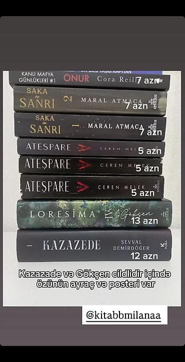 Kitablar: - Kanlı Mafya Günlükleri #1 – Onur (Cora Reill) – 7 AZN - — 1