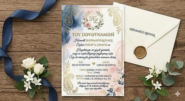 her növ reklam: Dizayner;istənilən dəvətnamə və fotoların hazırlanması,slayd hesabat — 1