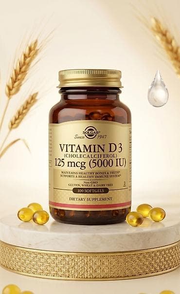 rende: 🇺🇸 ABŞ istehsalı – Solgar Vitamin D3 5000 IU ☀️ Solgar dünyanın — 1