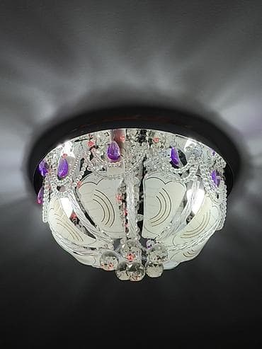 led lusteri: Led Çılçıraq, 4 və daha çox lampa, Şüşə — 2