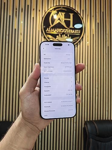 apple watch ultra 1: IPhone 16 Pro Max, 256 GB, Black Titanium, Zəmanət, Simsiz şarj, Face ID — 3