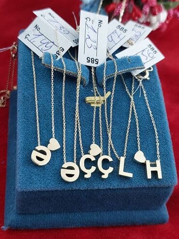 qizilin satis qiymeti: Boyunbağı, Sarı qızıl, 585 Əyar — 1