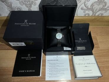 qol saatı orient: İşlənmiş, Qol saatı, Bernhard Mayer, rəng - Boz — 5