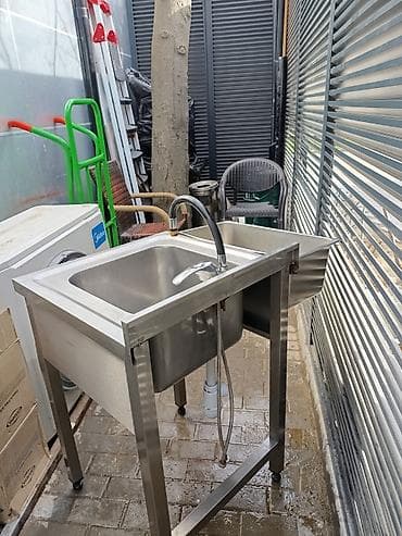 Duş şlanqları: İşlənmiş Kvadrat Mətbəx çanağı, Şkafsız, Paslanmaz polad, Ünvandan götürmə — 3