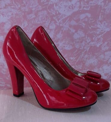 туфли с силиконовыми вставками: Туфли, Размер: 37, цвет - Красный, Новый — 1