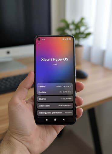 Xiaomi 11 Lite, 128 GB, rəng - Çəhrayı, 
 Sensor, Barmaq izi, Simsiz şarj