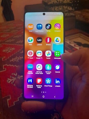 samsung galaxy a51 ekran: Samsung Galaxy A71 5G, 128 GB, rəng - Göy, Barmaq izi, Düyməli — 4