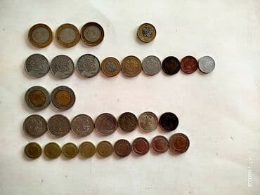 Qəpik(sikke) pullar. Türk lirəsi, türk krusu, rus qəpiyi, gürcü — 2