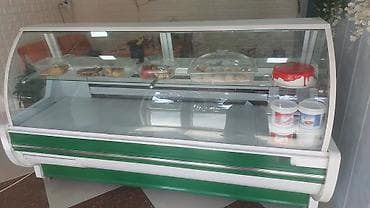 vitrin soyuducu satilir: Şirniyyat və fast-food üçün soyuducu vitrin - Ölçü: təqribi uzun — 1