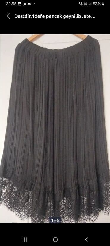 kostyum qadin: Destdir.etek şifondur.Pencek 1 defe geynili .etek geynilmiyib.topuq — 4