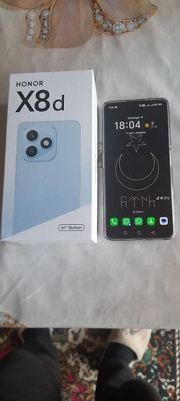 Honor X8b, 256 GB, rəng - Boz, Sənədlərlə