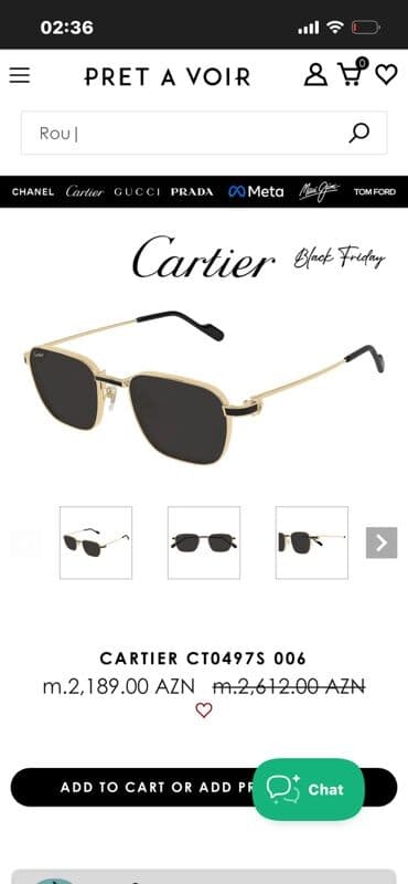 Kabellər: Gün eynəyi, Cartier — 2