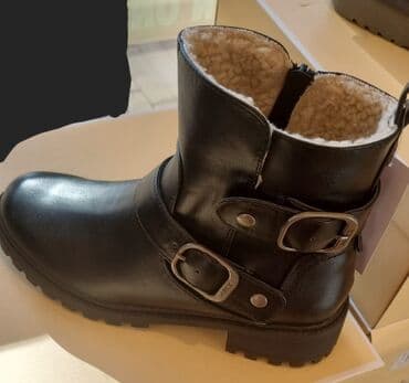 женские зимние ботинки на шнуровке: Полусапоги, Размер: 38, цвет - Черный, Новый — 1