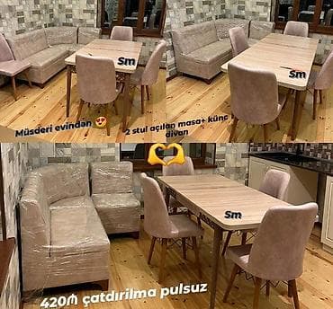 annaberry ev tekstil: Masa və oturacaq dəstləri — 1