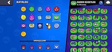 qızıl eşyaları: Brawl Stars hesabı – inkişaf etmiş profil - Kupa: 23 083 - Lig — 2