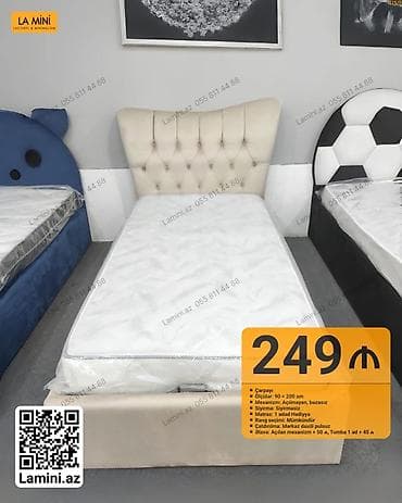 Çarpayı – 90×200 sm - Mexanizm: Açılmayan, bazasız - Sıyırma — 1