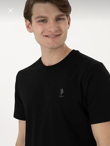 Верхняя одежда: Мужская футболка, U.S. Polo Assn, L, цвет - Черный — 3