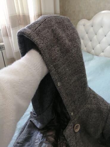 Куртки: Пальто, M, цвет - Серый — 3