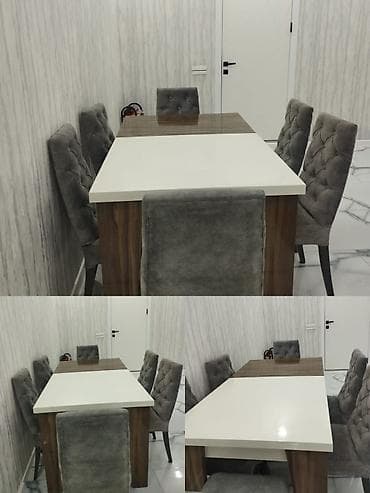 Qonaq otağı üçün, İşlənmiş, Kvadrat masa, 8 stul — 1