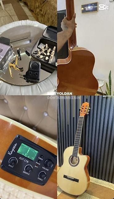 elektron gitara per page 40: Elektro Klassik Gitara + Aksessuarları ilə bitlikfə Uzərində kapo+ 2 — 4