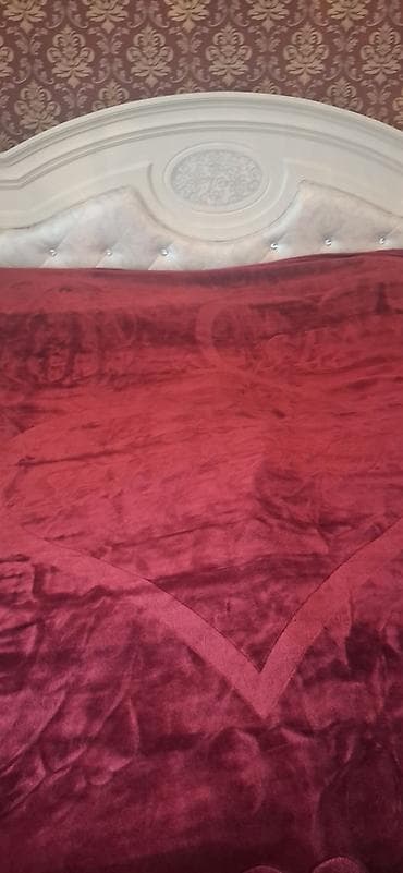 bamboo tekstil: Yeni rəng - Qırmızı Mikrofiber Pled — 2