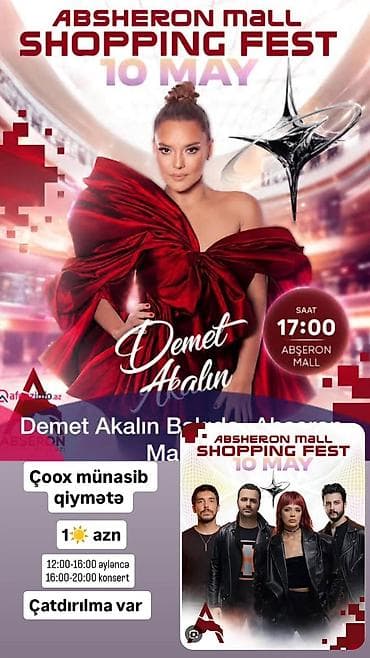 et xali ucun derman: Absheron Mall Shopping Fest – 10 May tədbiri üçün bilet, sifariş üçün — 3