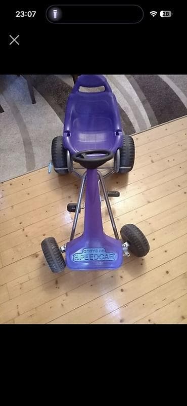 elekt: Uşaq pedallı kart – “Toys BG Speedcar” - Rəng: bənövşəyi - İdarəetmə — 1