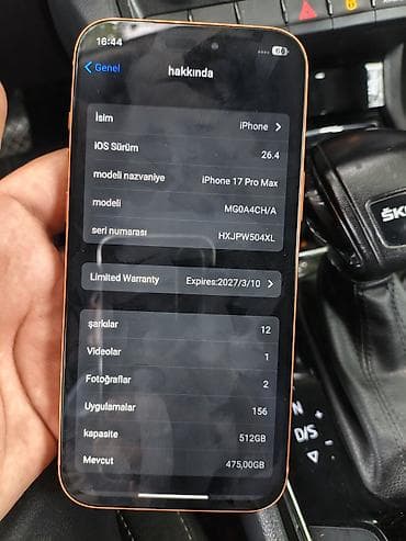 iphone 16 pri: IPhone 17 Pro Max, 512 GB, Narıncı, Face ID — 5