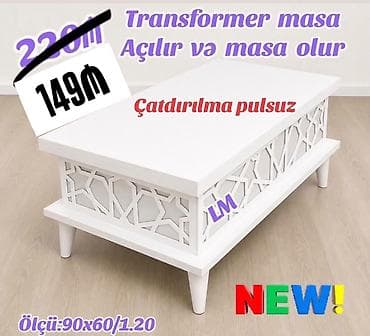 isdol usdul: Jurnal masası, Yeni, Transformer, Dördbucaq masa — 1