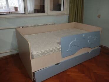 tek çarpayı: Oğlan və qız üçün, Çarpayı, Bazasız, Matras ilə, Siyirməli — 1