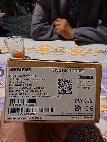 SIEMENS GAMMA instabus – iki düyməli divar açarı Model: 5WG1202-2DB23
