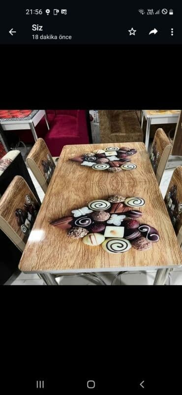 телефон флай 510: *Hazır elde olan* ✔️Türk istehsalı🇹🇷 ✔️Kuxna üçün stol stul dəsti ✔️ — 29