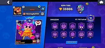 daş vallar: Brawl Stars hesabı – yüksək inkişaf etmiş profil - Kupa sayı: 35,006 — 3