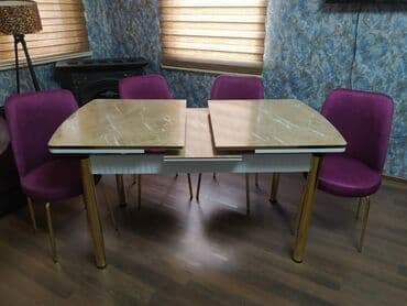 yigilib acilan stollar: Mətbəx üçün, Yeni, Açılan, Dördbucaq masa, 4 stul — 13