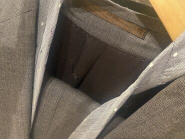 kisi pencekleri: Kişi kostyumu – Cacharel - Rəng: boz/boz‑mele (xırda toxuma naxışlı) - — 2