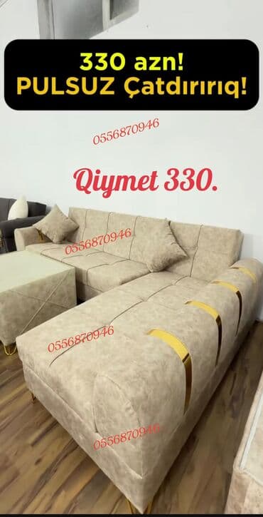 Pufiklər: Künc divan, Yeni, Açılan, Bazalı, Parça, Pulsuz çatdırılma — 2