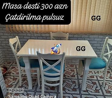 masalar ve stullar: Masa və oturacaq dəsti — 1