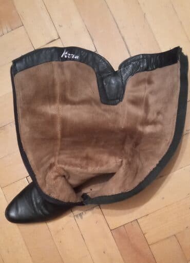 женские резиновые сапоги: Ботфорты, Размер: 38, цвет - Черный, Б/у — 3