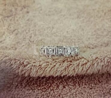 tek qas qizil uzukler: Toy, Üzük, Ağ qızıl, 585 Əyar, Brilyant — 2