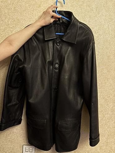 Sviterlər: Kurtka, Dəri, Qış, 4XL — 2