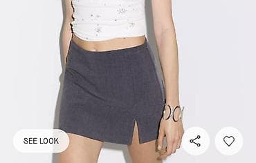 Шорты: Qadın mini şort-ətək (skort) – tünd boz rəng Stradivariusdan 50azn — 1