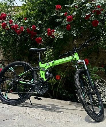 eliptik velosiped: Toba 209 qatlanan dağ velosipedi - Rəng: parlaq yaşıl-qara — 1