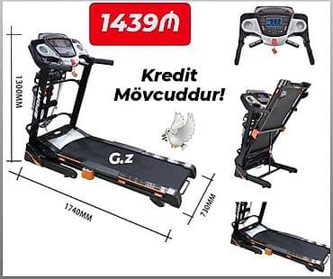 Binokllar: Qaçış Trenajoru (Treadmill) - Ölçülər: 1740 mm (uzunluq) x 730 mm — 1