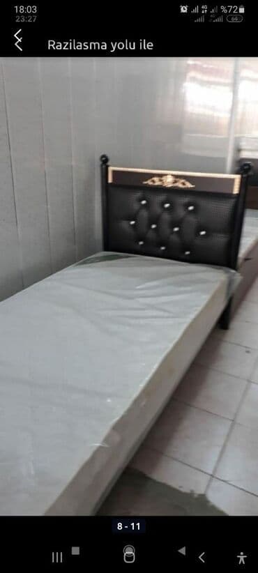 Çarpayılar: Yeni, Təknəfərlik çarpayı, Bazalı, Matras ilə, Siyirməsiz, Azərbaycan — 5